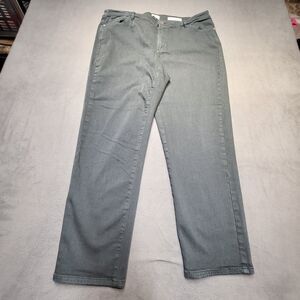 J Jill Jeans Womens Size 18 Green Gray Boyfriend Straight Leg Stretch Denim